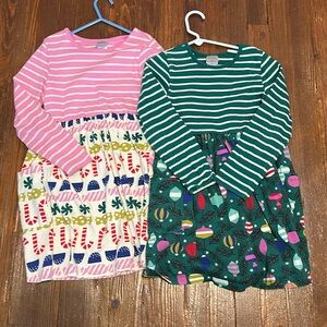 Hanna Andersson girls Christmas dresses.